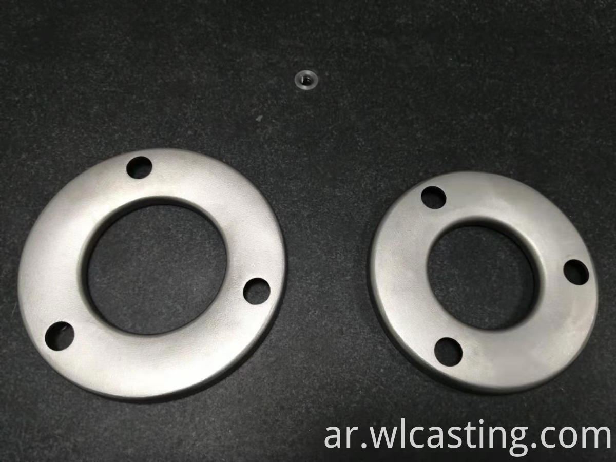 investment casting foundry flange plate cnc machining thread hole